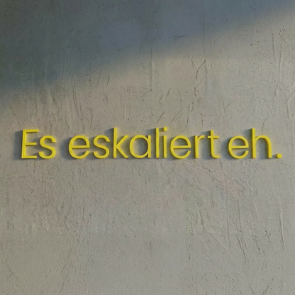 WANDSTARK – Spruchset „Es eskaliert eh.“