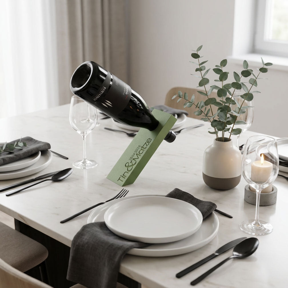 BALANCEAKT – individualisierter Flaschenhalter mit Botschaft oder Logo