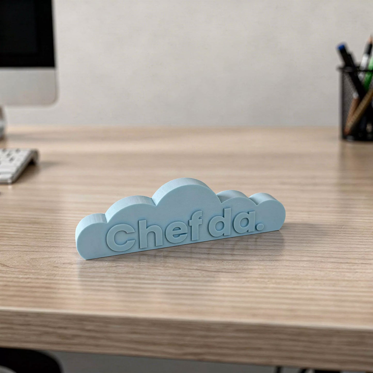 3D-Druck Büroaufsteller Chef da Chef weg aus PLA – bitsweet shop